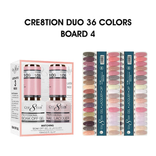 Cre8tion Matching Color - 36 colors Board 4 #109-#144 w/ 2 Color Chart
