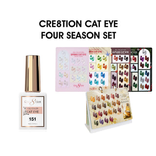 Cre8tion Cat Eye Gel 0.5oz - Four season Set 83 Colors w/ 1 Set Calendar Display & 4 Counter Displays
