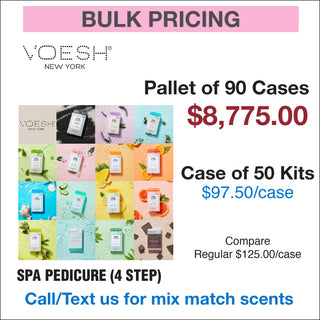 OFERTA DE PALÉS - Voesh 4 Step Spa Pedicure - Palet de 90 cajas, 50 kits/caja