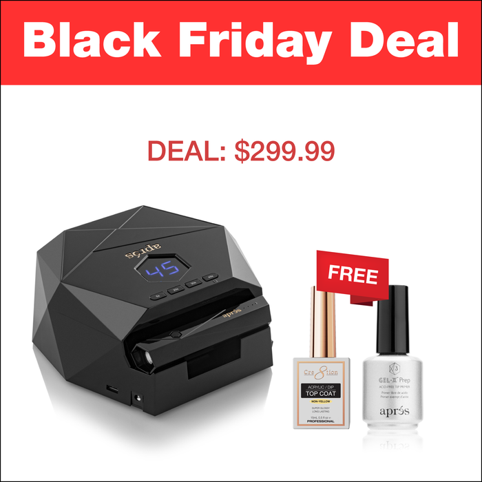 (Black Friday 2024 Deal) Apres Alpha 2 In 1 LED Nail Lamp - Buy 1 Get 1 Free Apres Prep + 1 Free Cre8tion All Purpose No Wipe