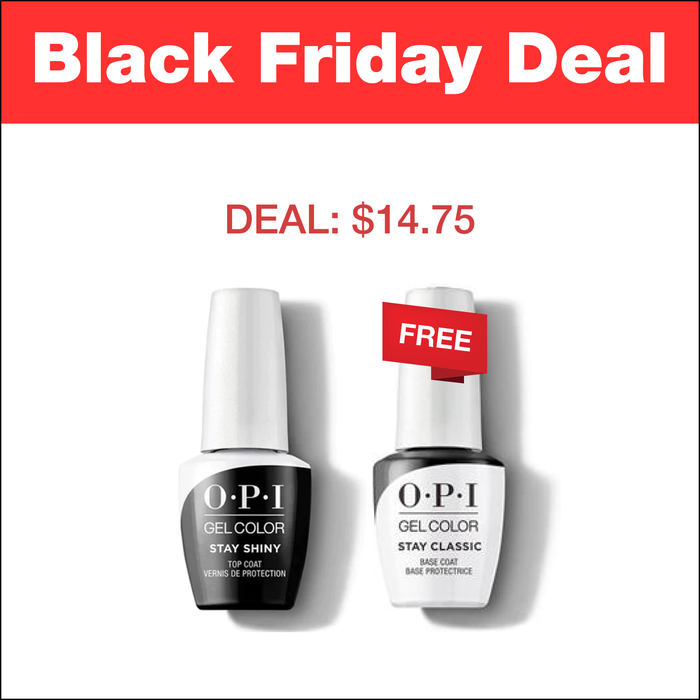 (Black Friday 2024 Deal) OPI Gel Top Coat Stay Shiny 0.5oz - Buy 1 Top Get 1 Base Free