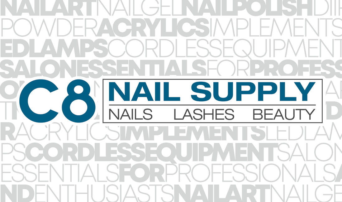 C8 Nail Supply - Nails Lashes Beauty - Front Business Card - Cordless Equipment - Gel - Lacquer - Dip, Nail Supply, Nail Supply Store, Nail Store, Nails