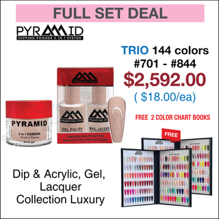 Pyramid Trio Matching Color - Collection Luxury - Full Set 144 colors (701 - 844) w/ 2 Color Chart Books