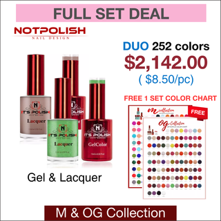 NotPolish Matching Pair 0.5oz -  M & OG Collection - Full set 252 colors w/ 1 set Color Chart