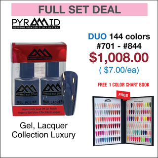 Pyramid Duo Matching Color - Collection Luxury - Full Set 144 colors (701 - 844) w/ 1 Color Chart Book