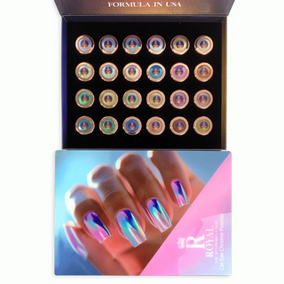 Royal Cat Eye Chrome Powder Collection 2in1 - 24 Colors w/ 1 Color Book
