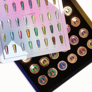 Royal Cat Eye Chrome Powder Collection 2in1 - 24 Colors w/ 1 Color Book