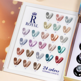 Royal Ceramic Cat Eye Collection 24 Colors w/ 1 Color Book