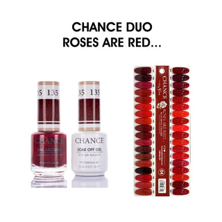 Chance Matching Duo 0.5oz - 36 Colors #109 - #144 - Roses Are Red... Collection w/ 1 set Color Chart