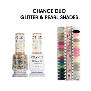 Chance Matching Duo 0.5oz - 36 Colors #253 - #288 - Glitter and Pearl Shades Collection w/ 1 set Color Chart