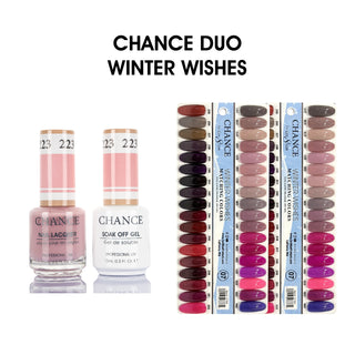 Chance Matching Color Gel & Nail Lacquer 0.5oz - 36 Colors #217 - #252 - Winter Wishes Collection w/ 2 set Color Chart