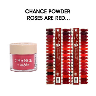 Chance Matching Powder 1.7oz 36 Colors - Roses Are Red... Collection — Cre8tion Dip Powder | C8 Nail Supply