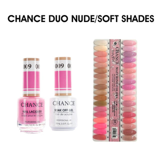 Chance Matching Duo 0.5oz - 36 Colors #001-#036 - Nude/ Soft Shades Collection w/ 1 set Color Chart