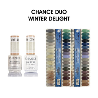 Chance Matching Color Gel & Nail Lacquer 0.5oz - 36 Colors - Winter Delight Collection w/ 2 set Color Chart