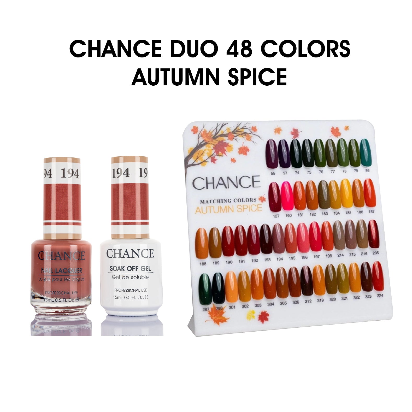 Chance Matching Duo 0.5oz - 48 Colors - Autumn Spice Collection w