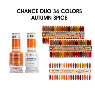Chance Matching Duo 0.5oz - 36 Colors - Autumn Spice Collection w/ 2 Color Boards & 1 Plastic Color Board - Cre8tion