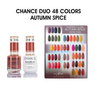 Chance Matching Duo 0.5oz - 48 Colors - Autumn Spice Collection w/ 1 Color Chart - Cre8tion