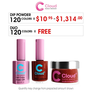 Cloud Nail Design - Florida Collection - Full Set Dipping Powder 2oz 120 Colors - Buy 1 Get 1 Set Duo 120 Colors Free