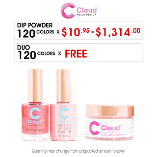Cloud Nail Design - Hawaii Collection - Full Set Dipping Powder 2oz 120 Colors - Buy 1 Get 1 Set Duo 120 Colors Free