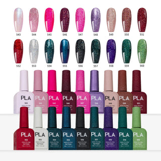 PLA Gel Polish 0.6oz - City Lights Collection 18 Colors w/ 1 Color Chart