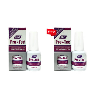 LeChat 2 in 1 Pro-Tec LED/UV Cured Base & Top Gel 0.5oz - Buy 1 Get 1 Free