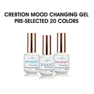 Cre8tion Mood Changing Soak Off Gel 0.5oz - Pre-selected 20 colors (Grab Bag)
