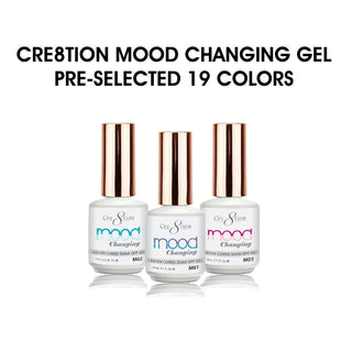 Cre8tion Mood Changing Soak Off Gel 0.5oz - Pre-selected 19 Colors (Grab Bag)