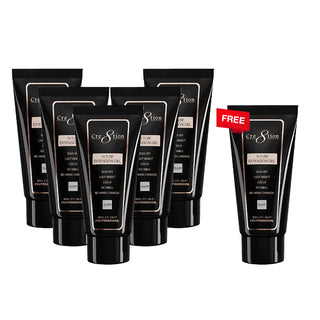 [6 Pack Bonus] Cre8tion Poly Gel-Extension Gel In Tube 2oz - Clear (Compare - Buy 5 Get 1 Free)