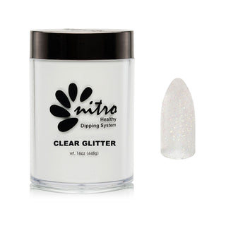 Nitro Pink & White Collection Powder - Clear Glitter