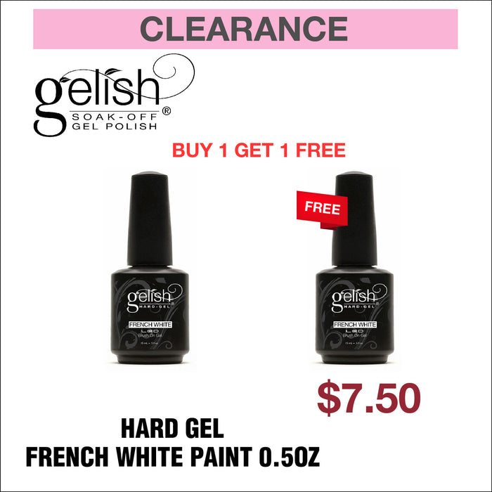 Gelish Hard Gel - French White Paint 0.5oz - Buy 1 Get 1
