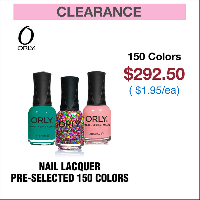 Laca de uñas Orly - 150 colores preseleccionados (bolsa de agarre)