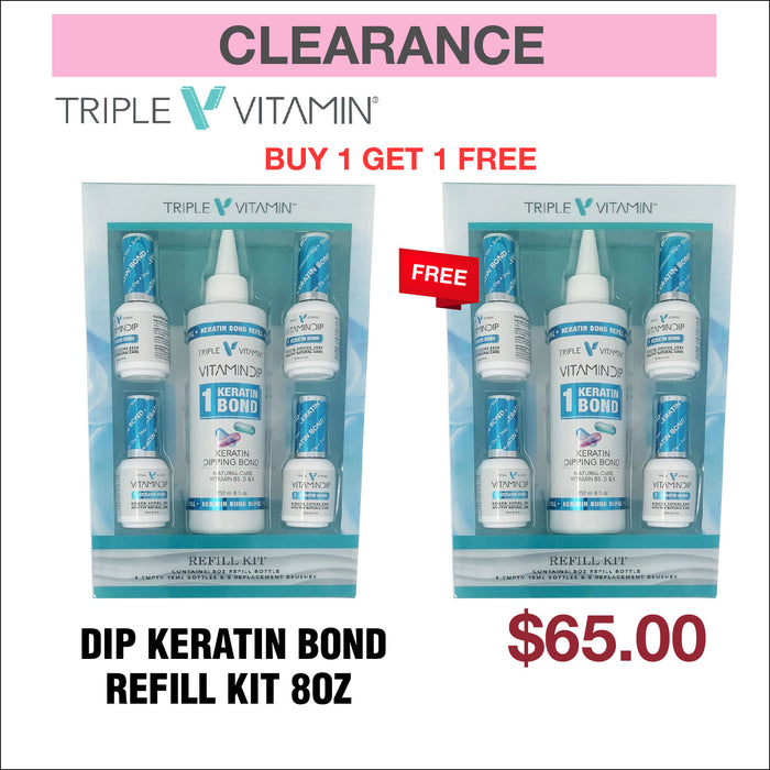 Triple Vitamin - Dip Keratin Bond Refill Kit 8oz - Buy 1 Get 1 Free