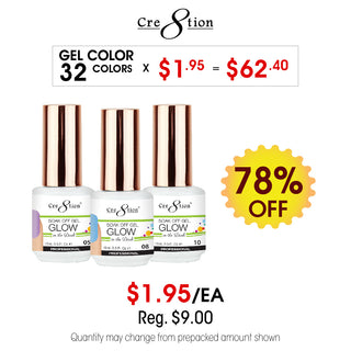 Cre8tion Glow in the Dark Gel 0.5oz Prepacked - 32 Colors (Final Sale)