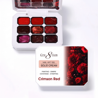 Cre8tion Nail Art Gel - Solid Cream Collection - Crimson Red