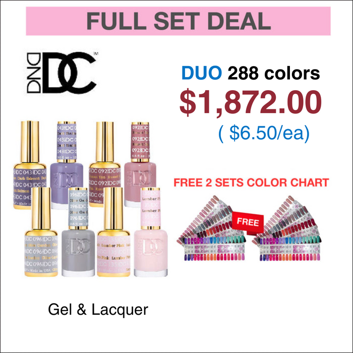DND DC Duo Matching Color - Full set 288 colors w/ 2 sets Color Chart