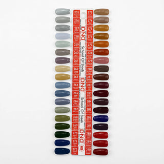DND Duo Matching Color (HEMA/TPO Free) - 36 Colors Board 8 - School Of Sleek (#255 - #290) w/ 1 Color Chart