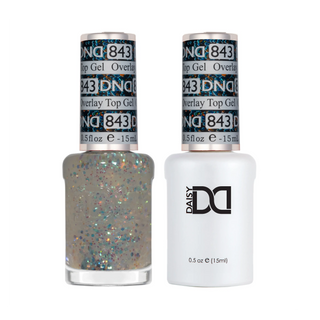DND Duo Matching Color - OVERLAY GLITTER TOP GELS Collection - 843