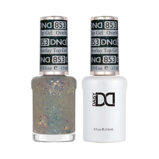 DND Duo Matching Color - OVERLAY GLITTER TOP GELS Collection - 853