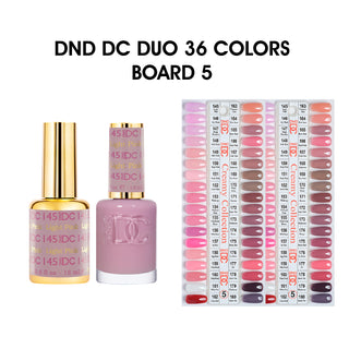 DND DC Duo Matching Color - 36 colors Board 5 - Creamy Collection (#145 - #180) w/ 2 Color Charts