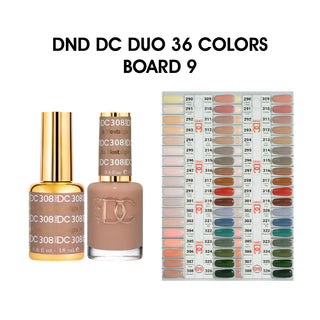 DND DC Duo Matching Color - 36 colors Board 9 (#290 - #326) w/ 2 Color Charts