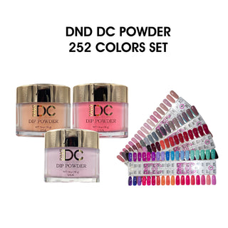 DND DC Matching Dip Powder 2oz - Full set 252 colors w/ 1 set Color Chart
