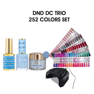 DND DC Trio Matching Color - Full set 252 colors w/ 1 set Color Chart & 1 Cre8tion Corded Lamp