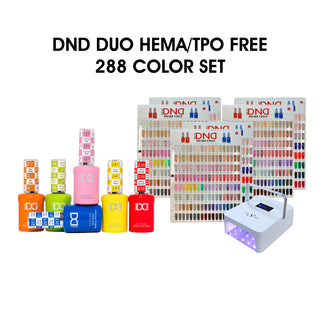 DND Matching Duo HEMA/TPO Free - Full Set 288 Colors w/ 3 Sets Color Book & 1 Cre8tion Professional Cordless Lamp