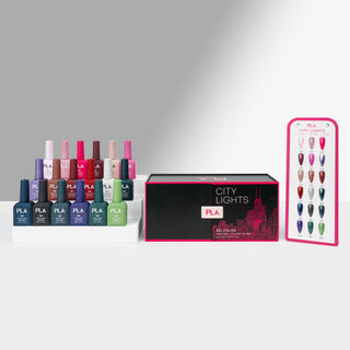PLA Gel Polish 0.6oz - City Lights Collection 18 Colors w/ 1 Color Chart