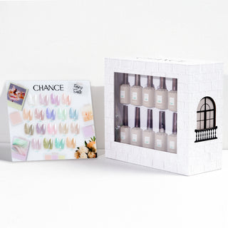 Chance Fairy Suite Collection 0.5oz - 18 Colors w/ 1 Counter Display, 3 Chance No Wipe Top Coat 0.5oz & 1 Cre8tion White Pearl Chrome