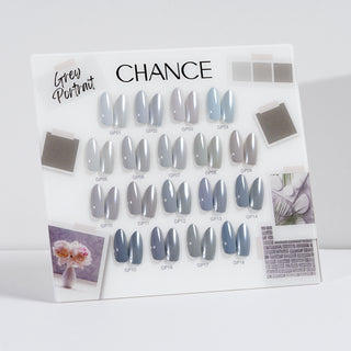 Chance Counter Display Color Chart - Grey Portrait Collection #16 18 colors