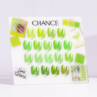 Chance Counter Display Color Chart - Lime Splash Collection #13 18 colors