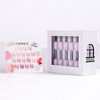 Chance Pink Whisper Collection 0.5oz - 18 Colors w/ 1 Counter Display, 3 Chance No Wipe Top Coat 0.5oz & 1 Cre8tion White Pearl Chrome