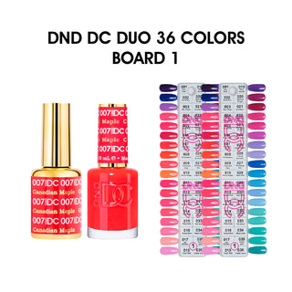 DND DC Duo Matching Color - 36 colors Board 1 (#001 - #036) w/ 2 Color Charts