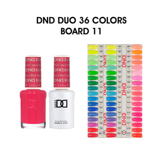 DND Duo Matching Color - 36 colors Board 11 - Thrill Ride Collection (#783 - #819) w/ 2 Color Charts